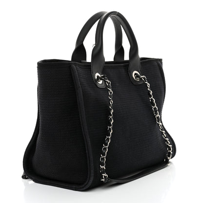 Chanel Mixed Fibers Small Deauville Tote Black 3 of 15
