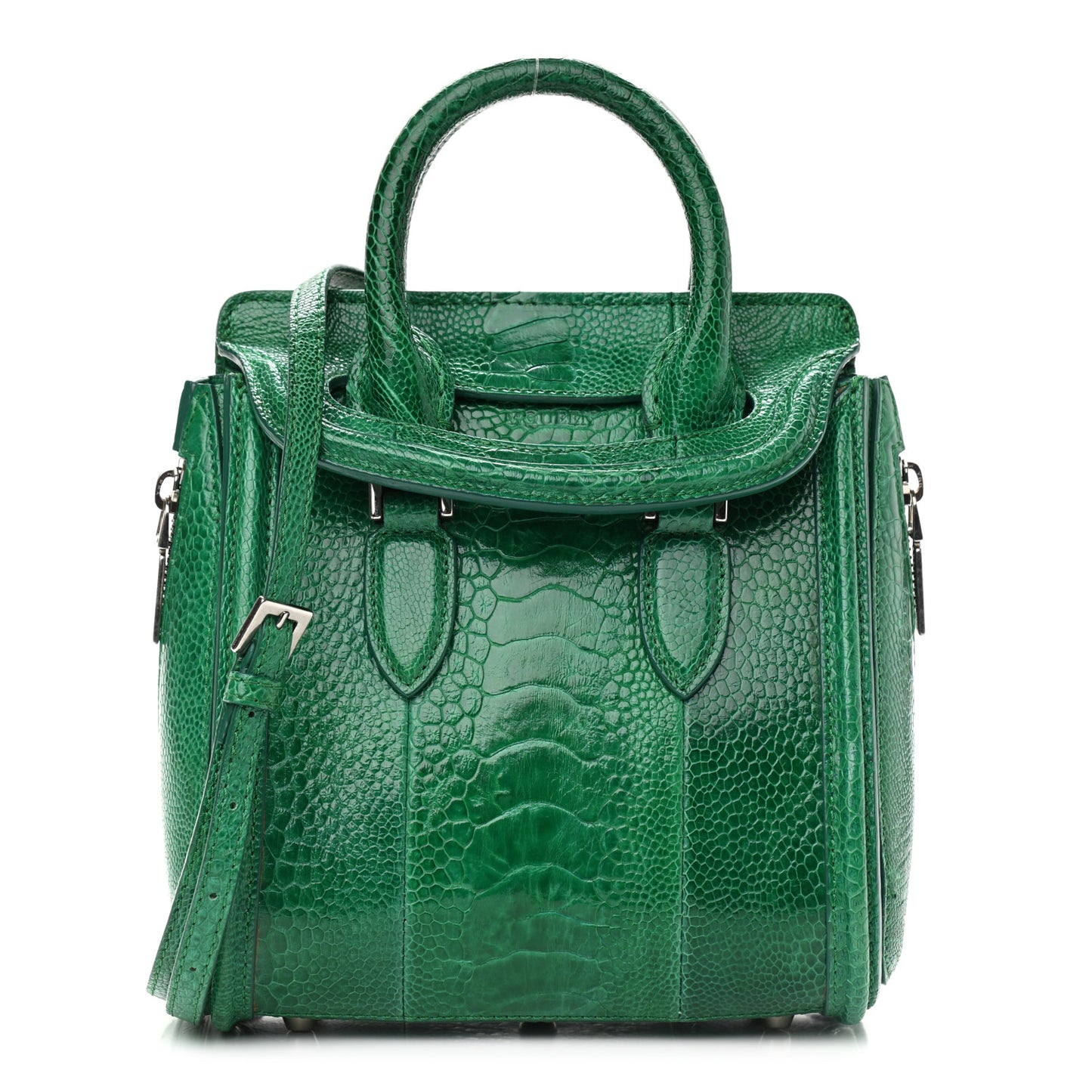 Calfskin Crocodile Embossed Mini Heroine Bag Green