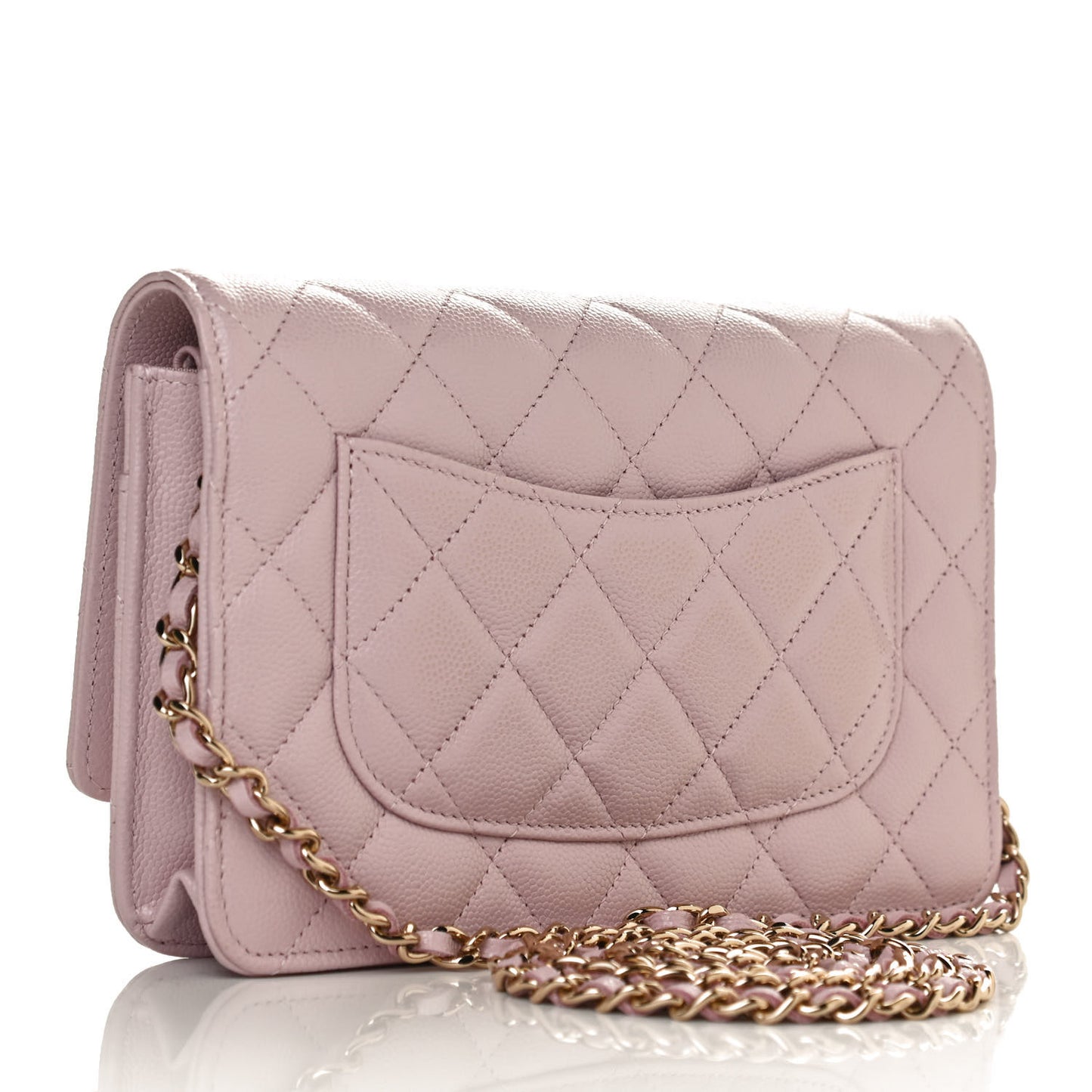 Caviar Quilted Coco Candy Wallet On Chain WOC Light Pink