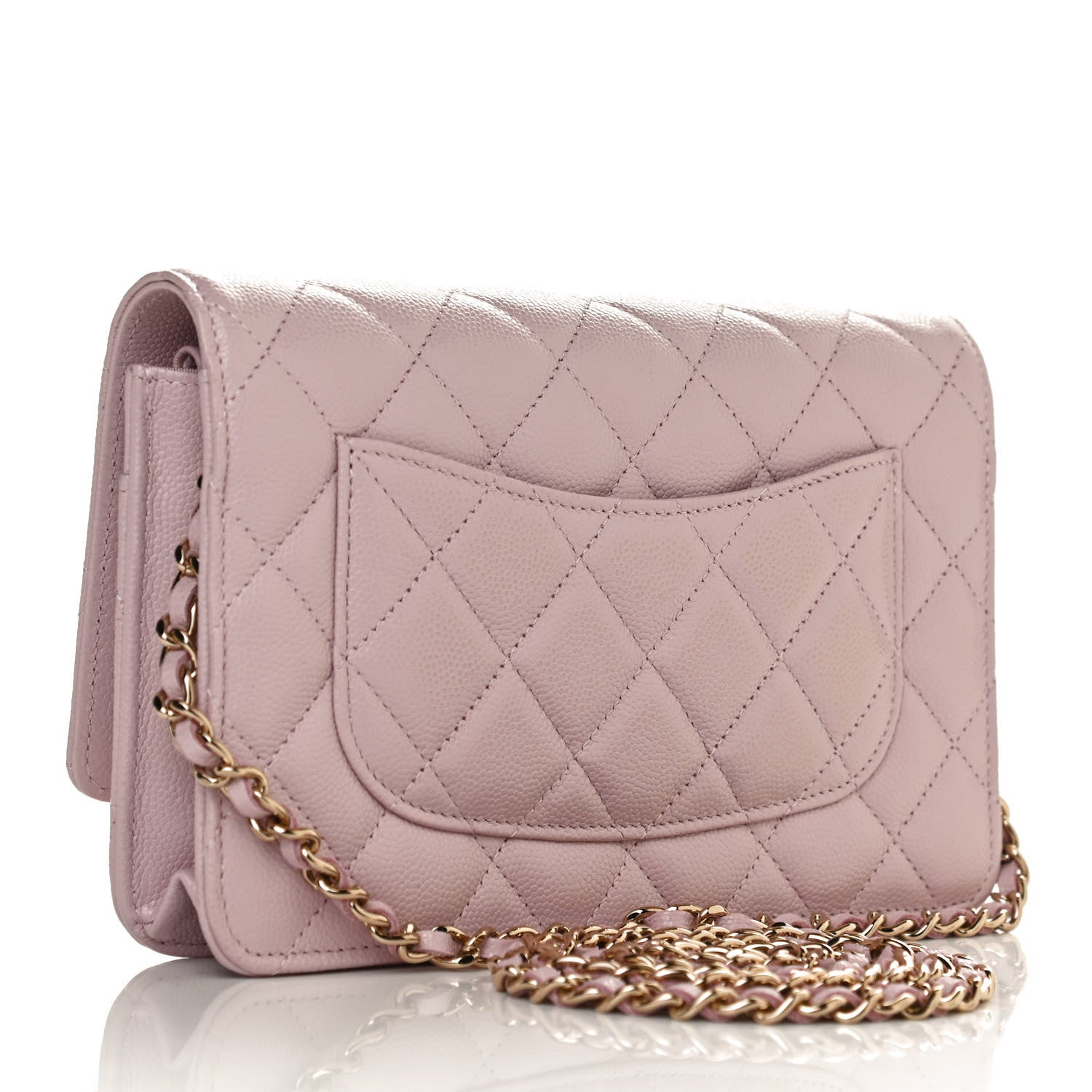 Chanel Caviar Quilted Coco Candy Wallet On Chain WOC Light Pink 3 of 11