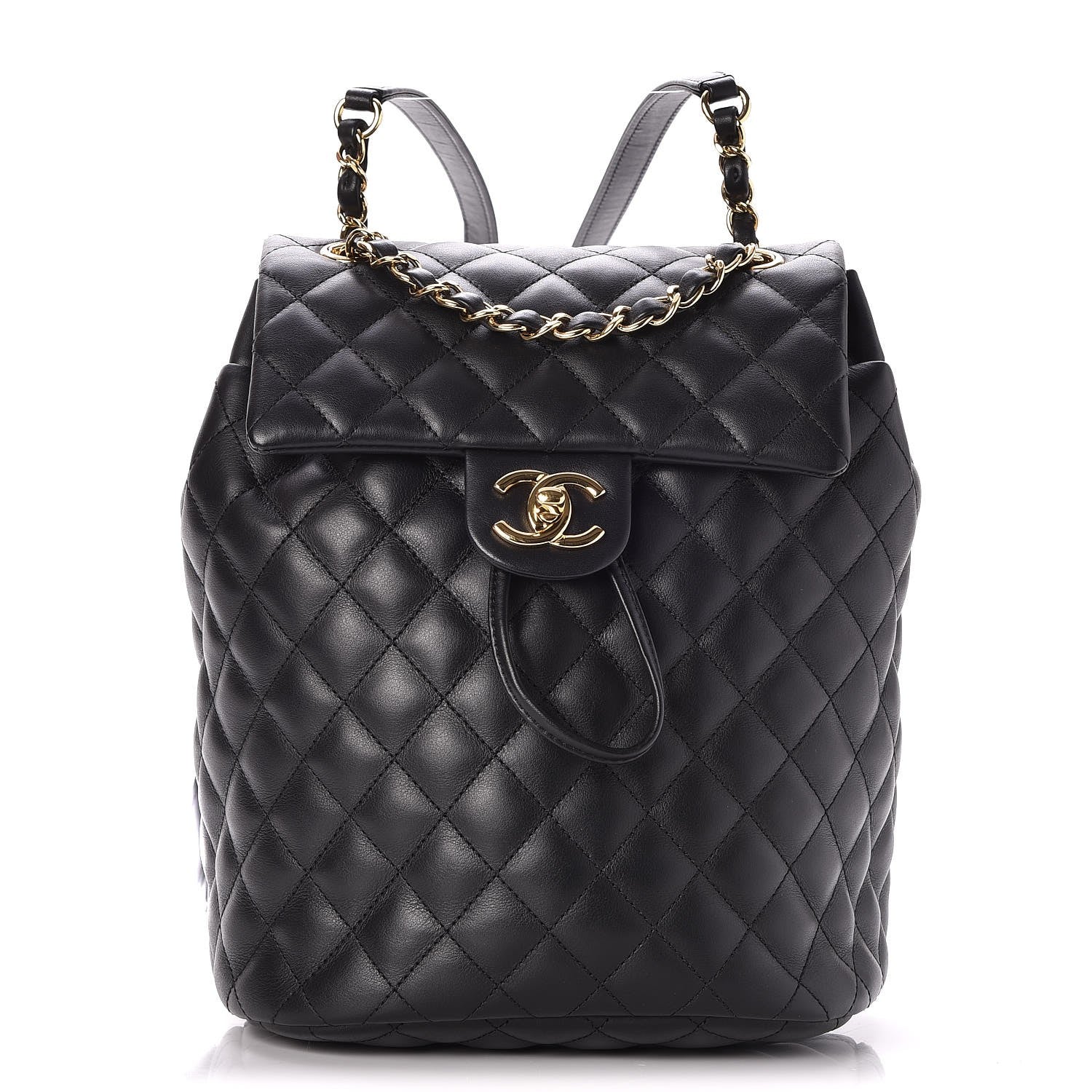 Chanel Calfskin Quilted Small Urban Spirit Backpack Black 1 of 9