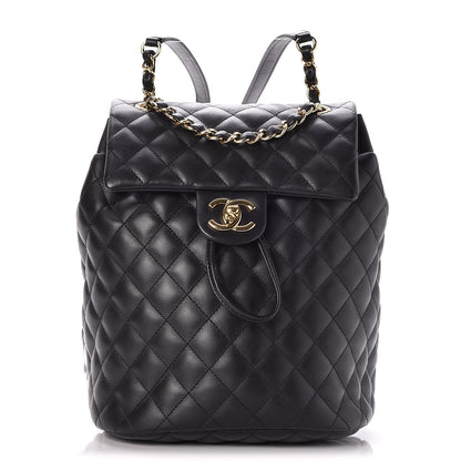Chanel Calfskin Quilted Small Urban Spirit Backpack Black 1 of 9