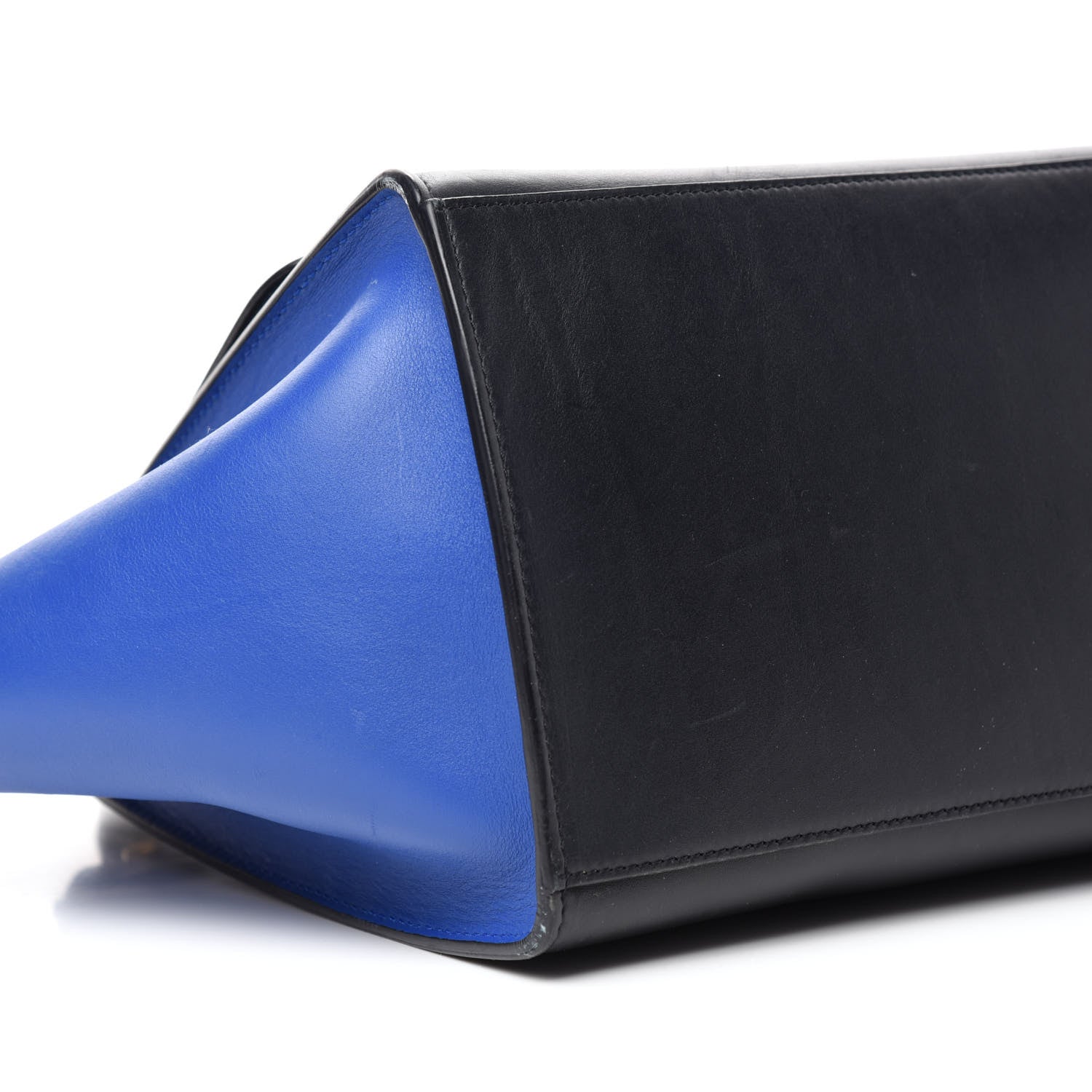 Celine Smooth Calfskin Medium Tri-Color Trapeze Cobalt 6 of 13