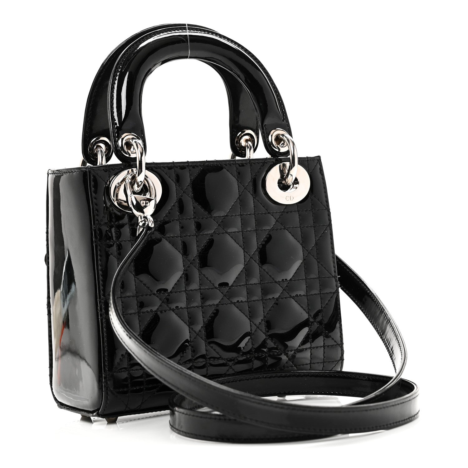 Christian Dior Patent Cannage Mini Lady Dior Black 3 of 10