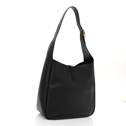 Saint Laurent Smooth Calfskin Small Le 5 A 7 Soft Hobo Black 3 of 9