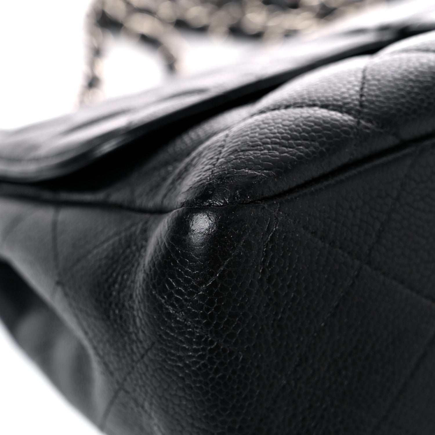 Chanel Caviar Quilted Jumbo Single Flap Black 7 of 22