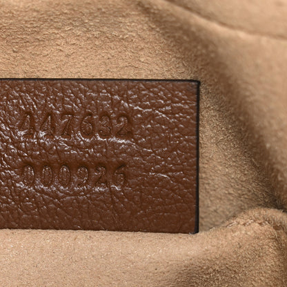 Gucci Glazed Calfskin Matelasse Diagonal Small GG Marmont Chain Shoulder Bag Cuir 8 of 13