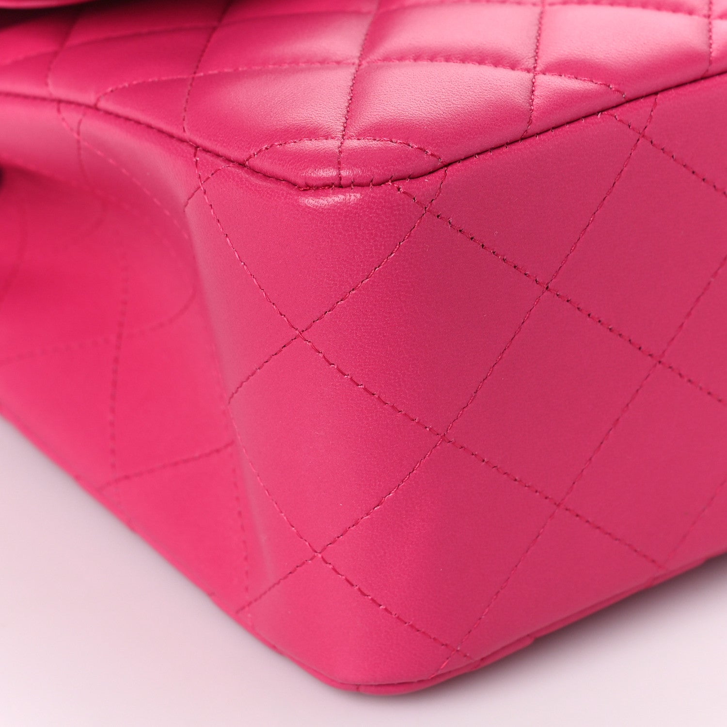 Chanel Lambskin Quilted Jumbo Double Flap Fuchsia 8 of 9