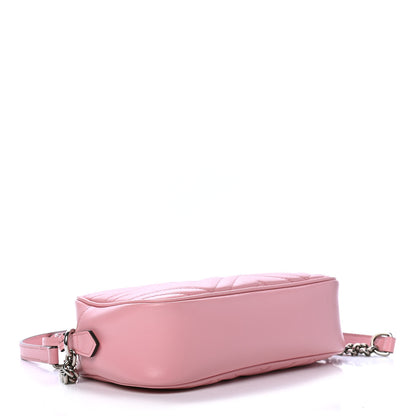 Gucci Calfskin Matelasse Small GG Marmont Chain Shoulder Bag Wild Rose 3 of 5