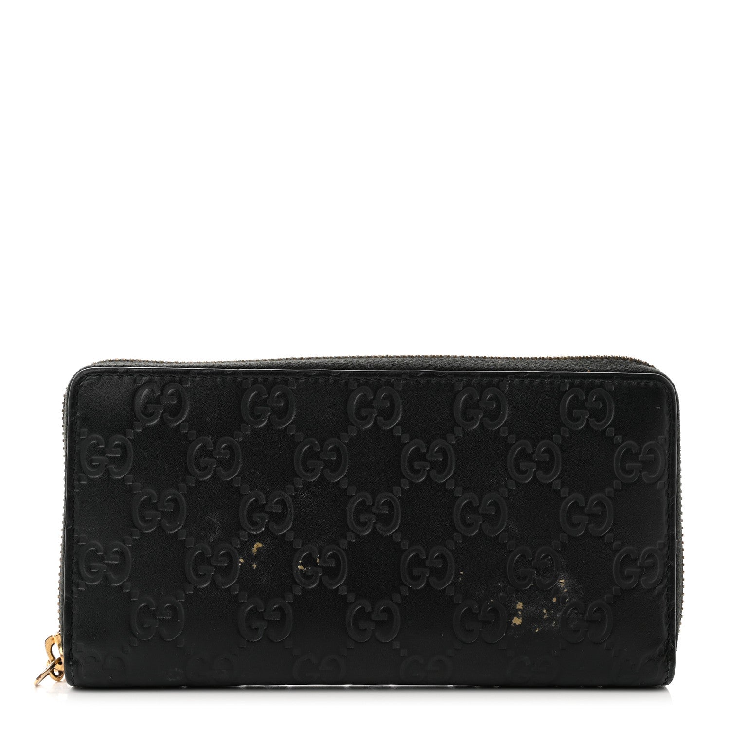 Gucci Guccissima Icon Zip Around Wallet Black 1 of 9