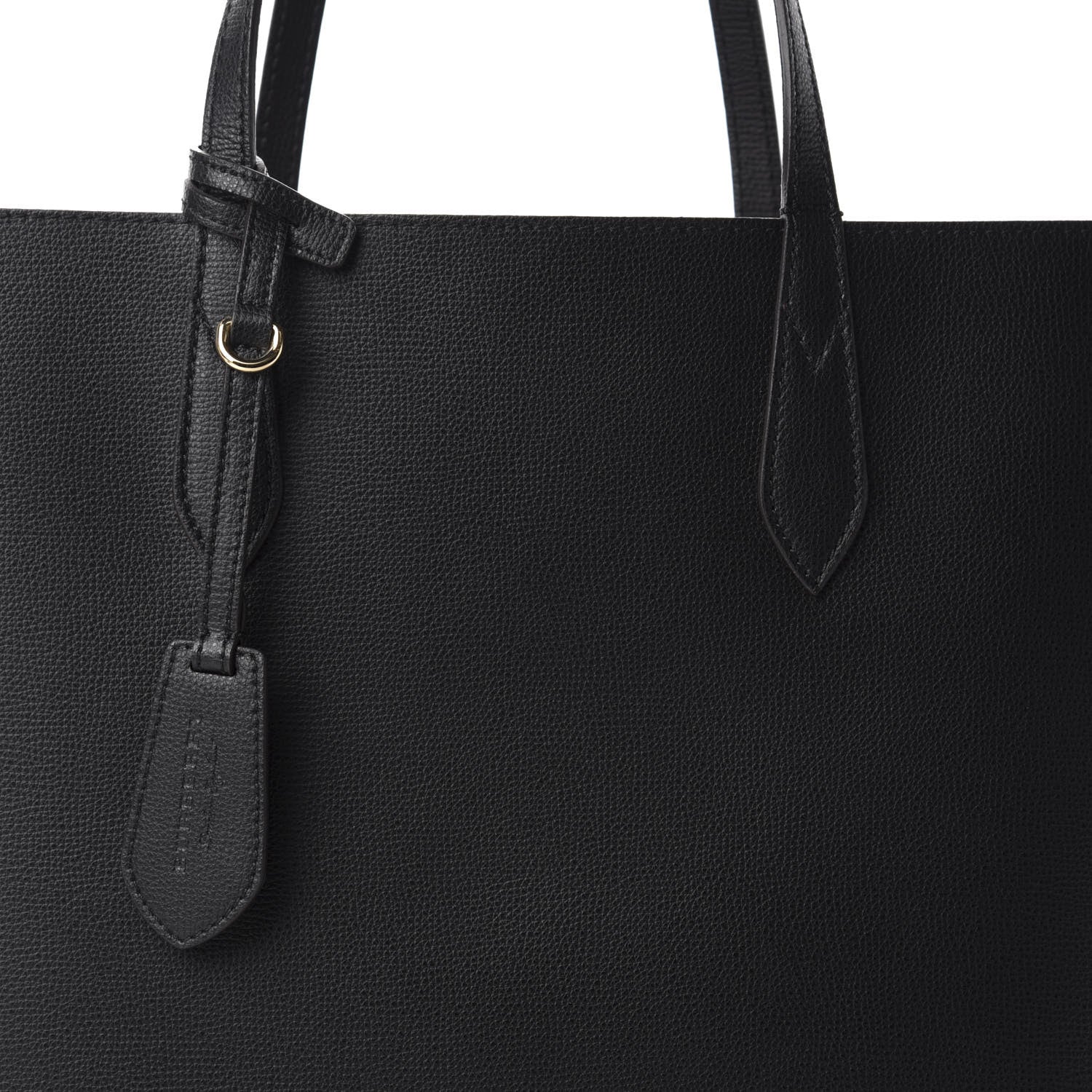 Burberry Grainy Calfskin Haymarket Check Medium Reversible Tote Black 10 of 18