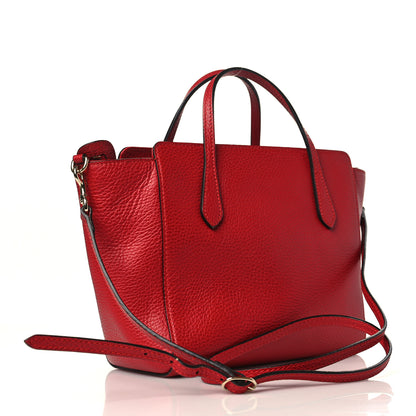 Gucci Dollar Calfskin MIni Swing Top Handle Bag Tabasco 3 of 9
