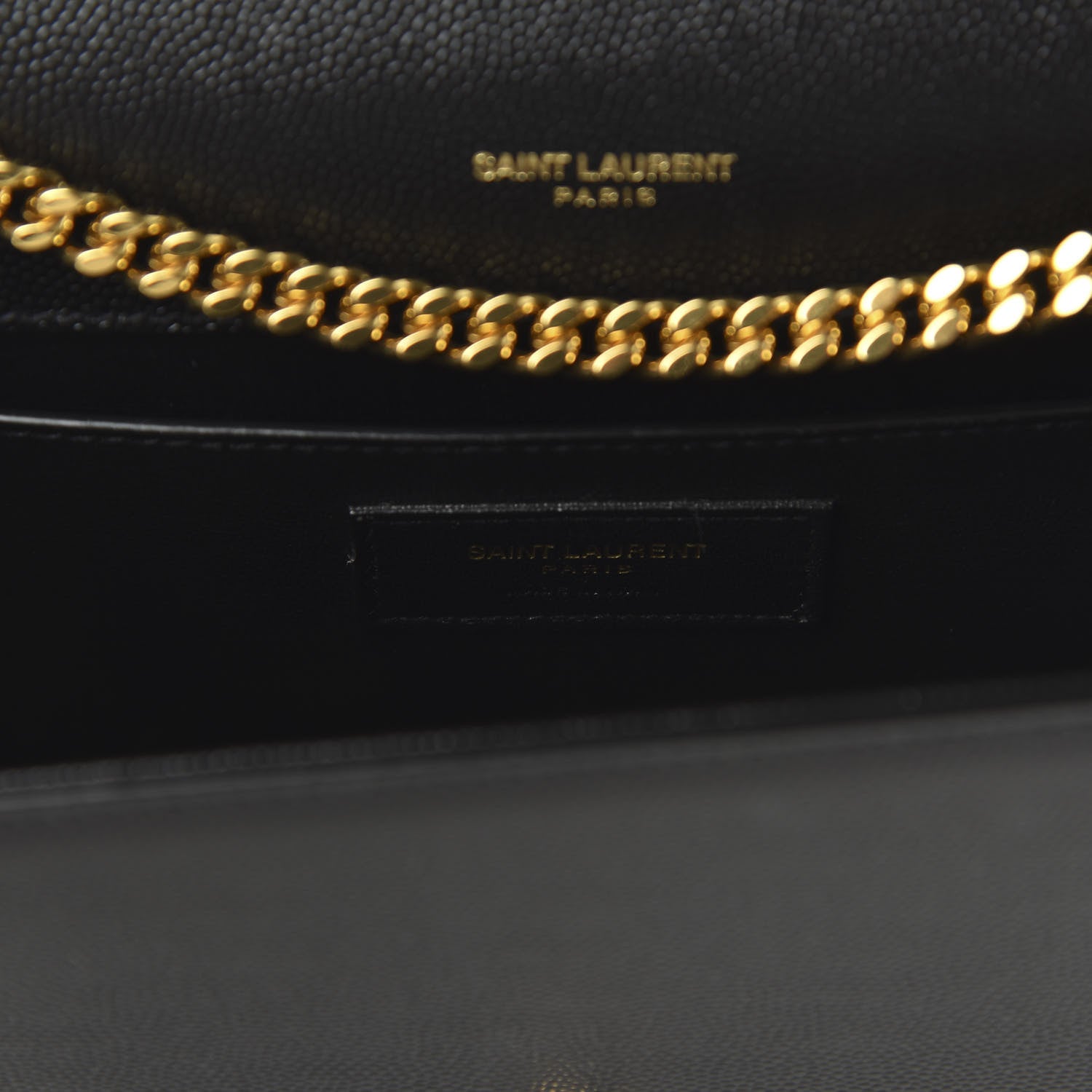 Saint Laurent Grain De Poudre Medium Classic Monogram Kate Satchel Black 8 of 9