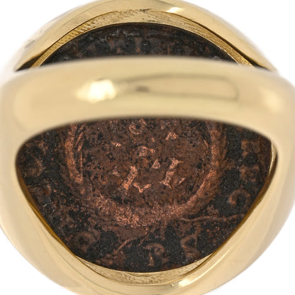 Parker & West by FASHIONPHILE 18K Yellow Gold Ancient Coin Signet Ring 53 6.25 6 of 6