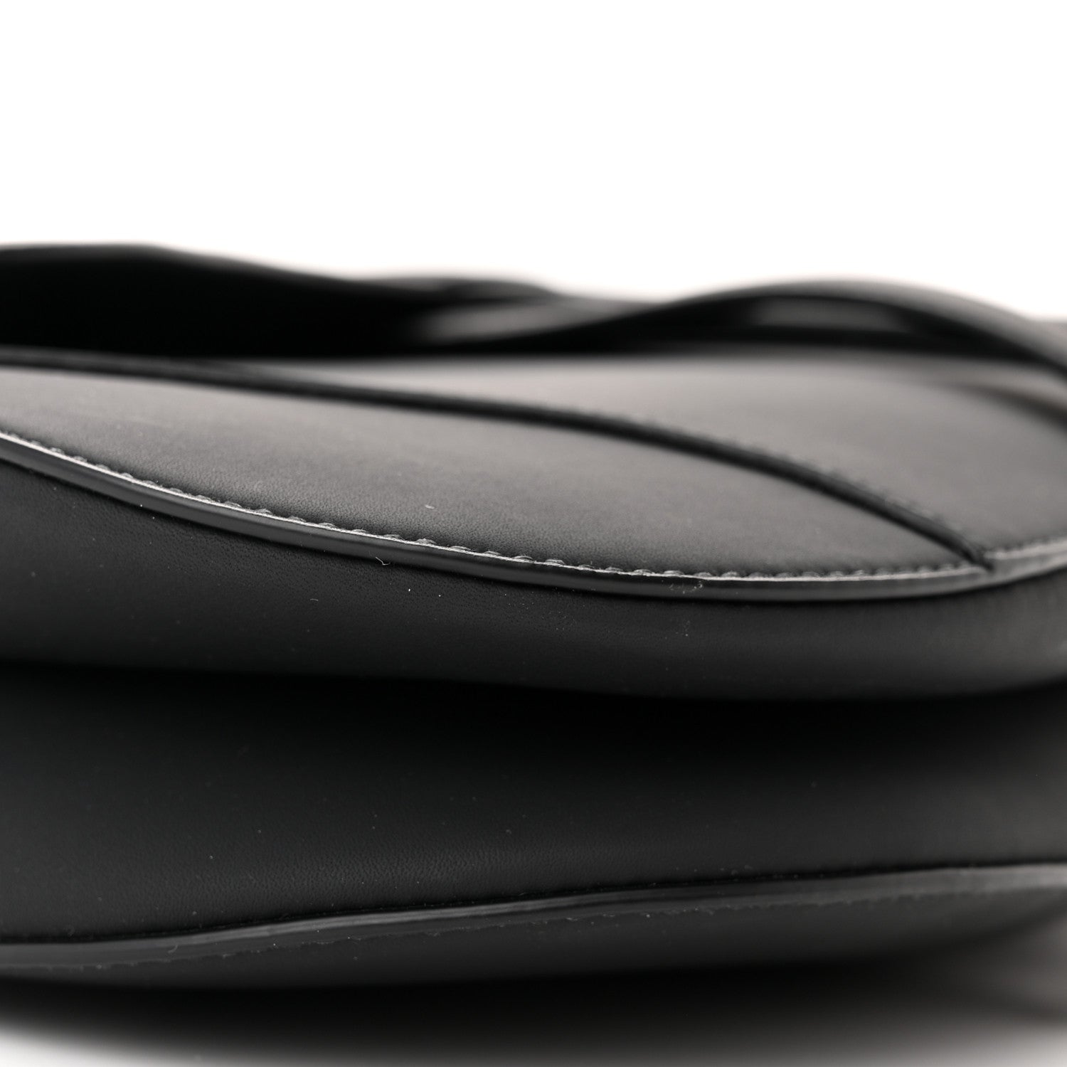 Christian Dior Ultra Matte Calfskin Saddle Bag With Strap Black 9 of 10