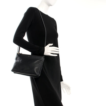 Celine Lambskin Large Trio Crossbody Bag Black 2 of 11