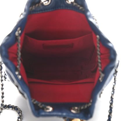 Chanel Calfskin Quilted Small Gabrielle Bucket Dark Blue 4 of 9