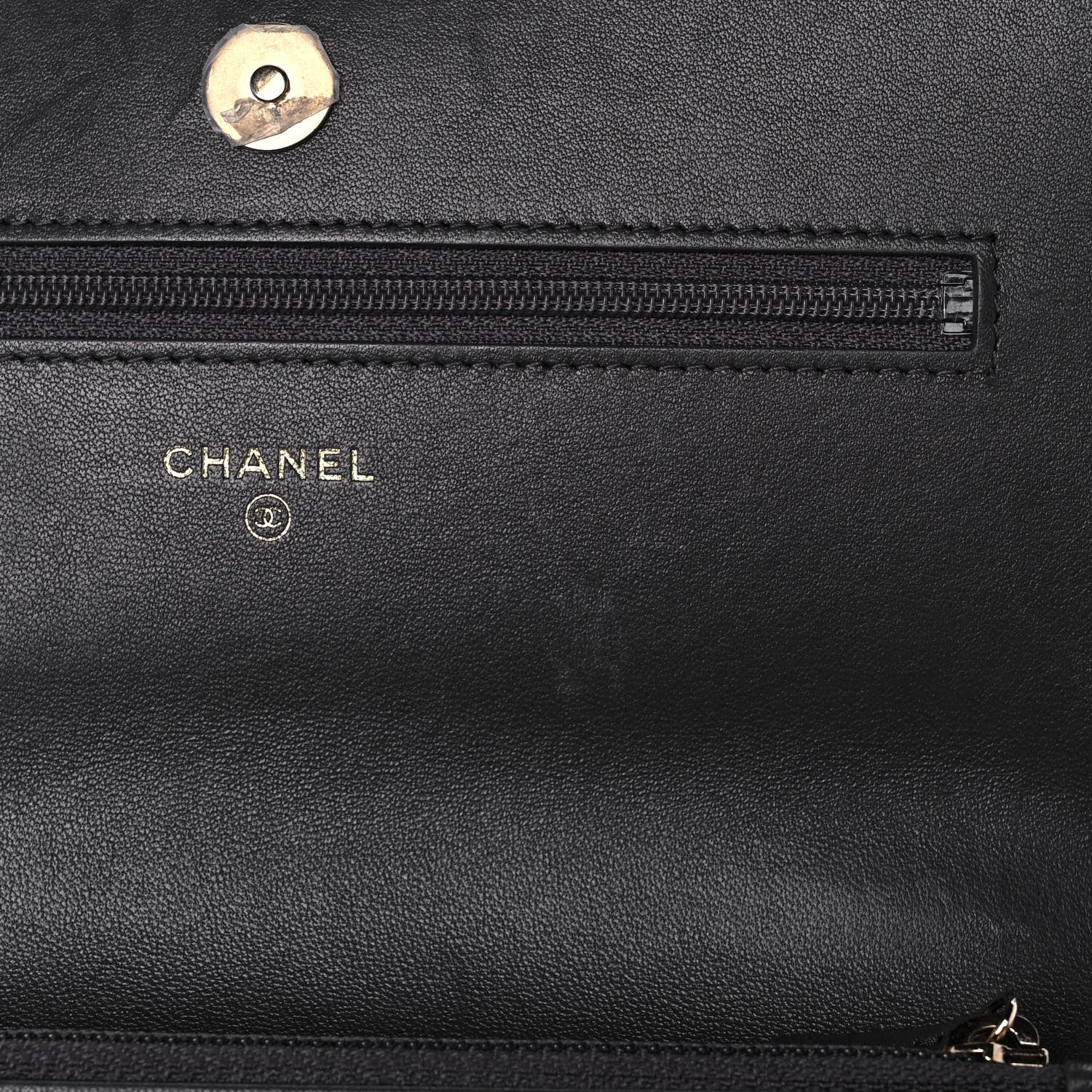 Chanel Lambskin Quilted Chanel 19 Wallet On Chain WOC Dark Grey 15 of 17