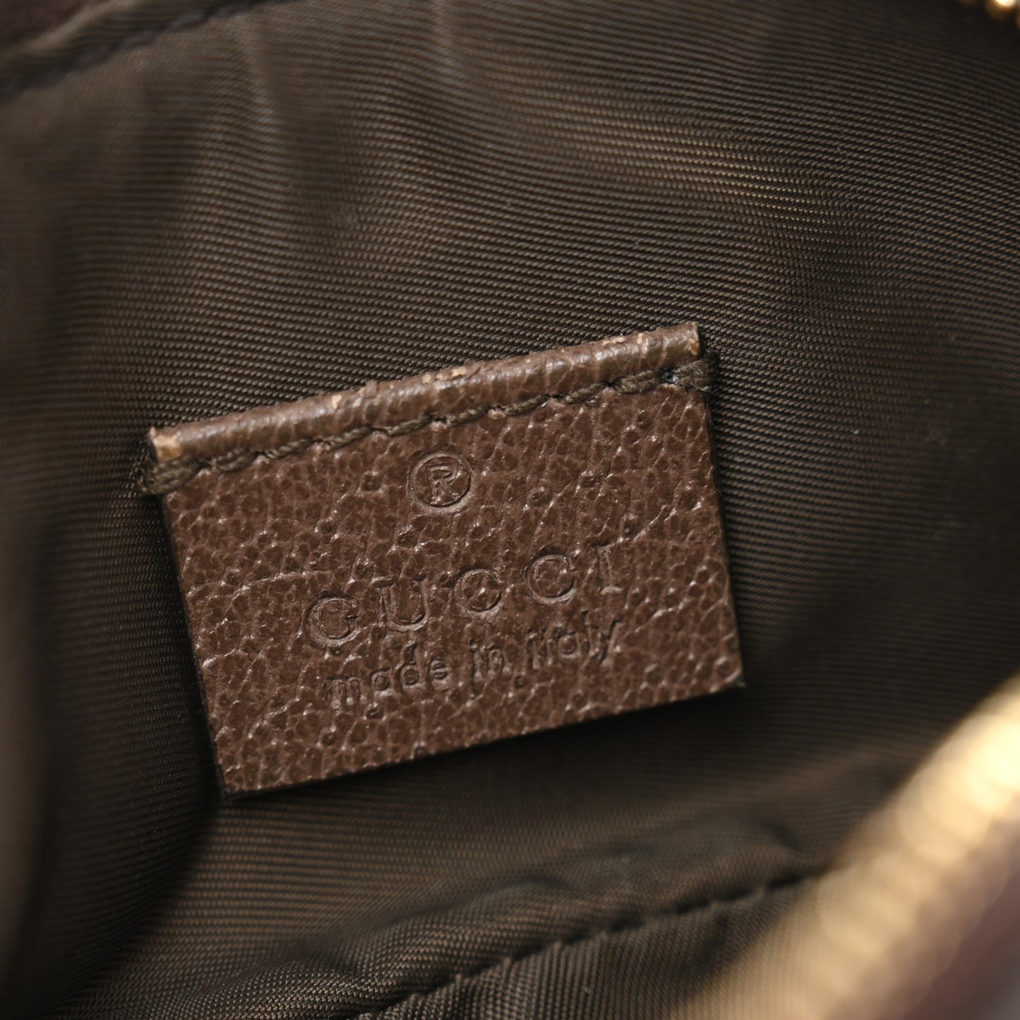 GG Supreme Monogram Web Ophidia Dome Key Pouch Beige New Acero