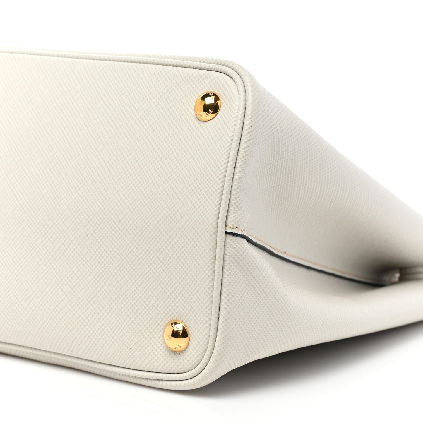 Saffiano Cuir Small Double Bag Talco Fuoco