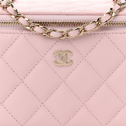 Chanel Caviar Quilted Small Vanity Case With Chain Light Pink 8 of 11