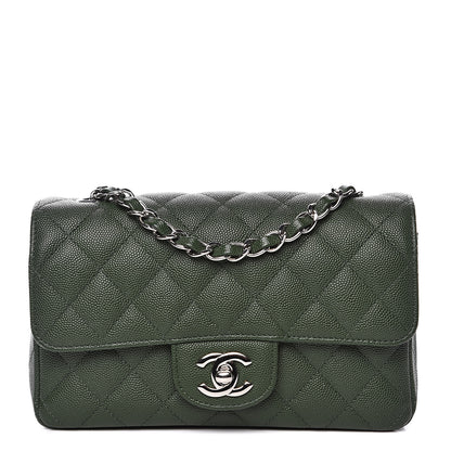 Chanel Caviar Quilted Mini Rectangular Flap Green 1 of 12