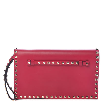 Valentino Garavani Nappa Rockstud Wristlet Clutch Cyclamin 1 of 11