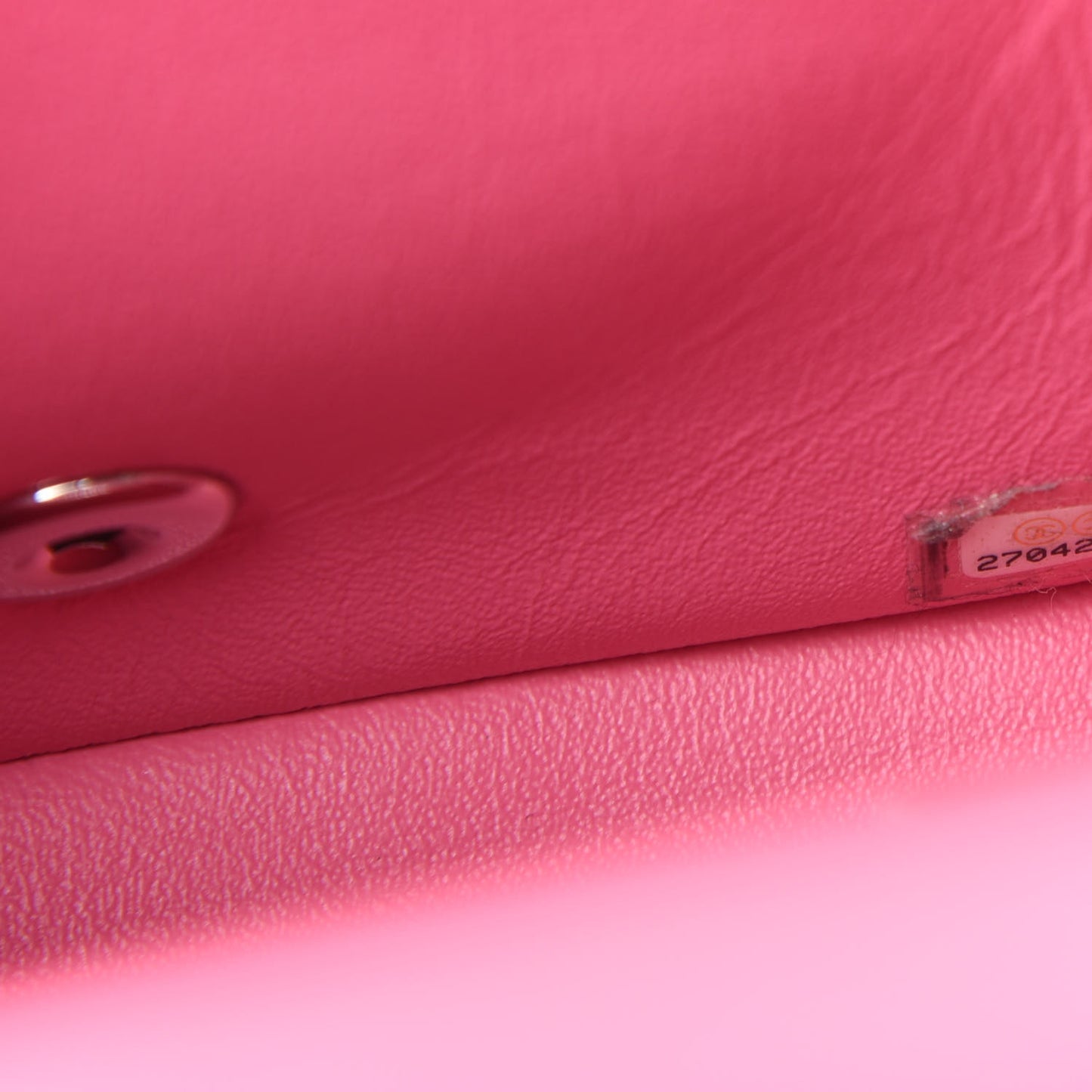 Lambskin Quilted Mini Square Flap Pink