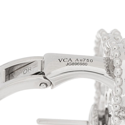 Van Cleef & Arpels 18K White Gold Diamond Magic Alhambra Earrings 4 of 5