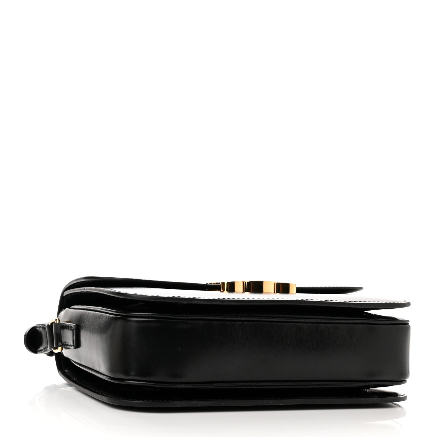 Celine Shiny Calfskin Medium Triomphe Black 4 of 10