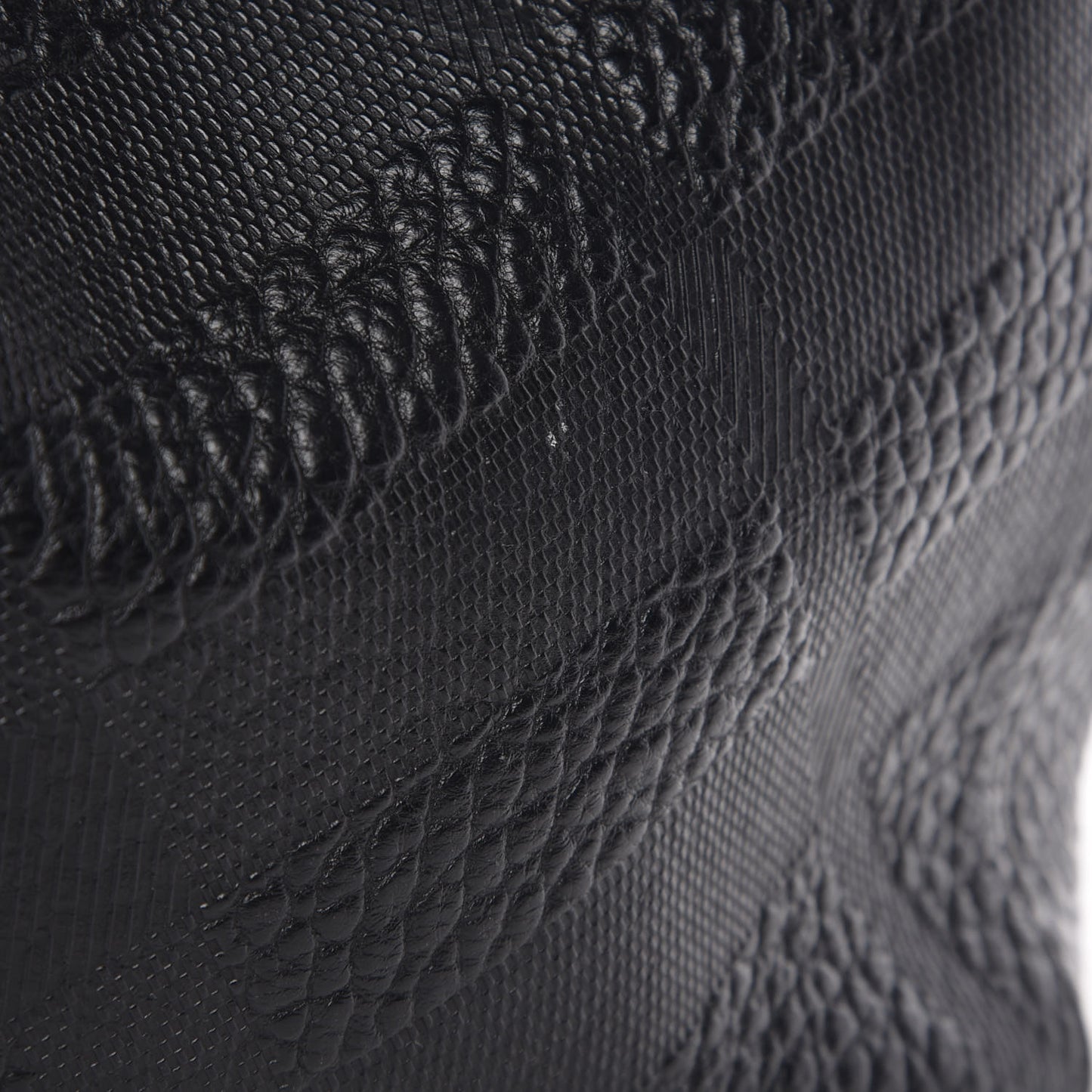 Signature Grain Calfskin Check Embossed Small Canterbury Tote Black