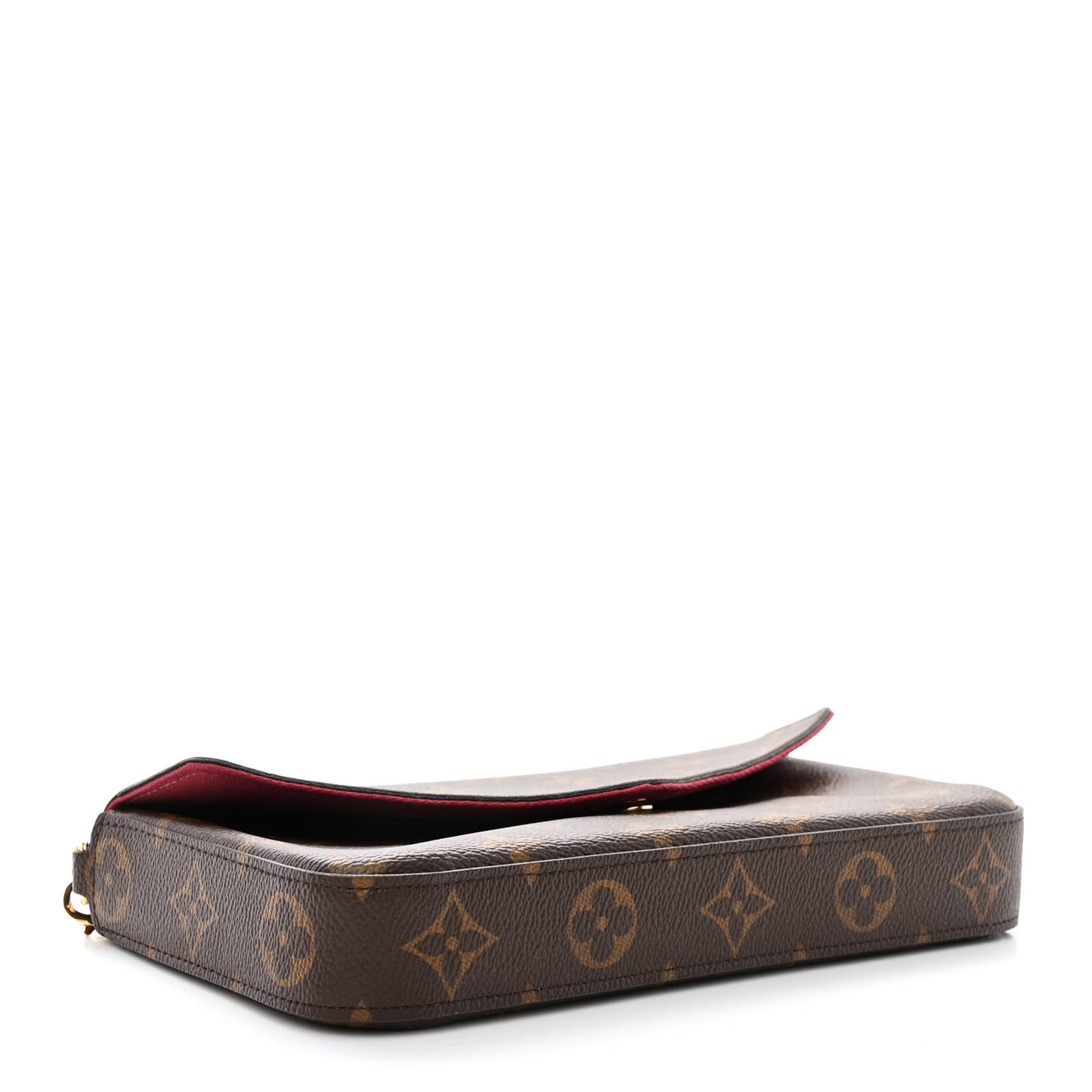 Monogram Pochette Felicie Chain Wallet Fuchsia