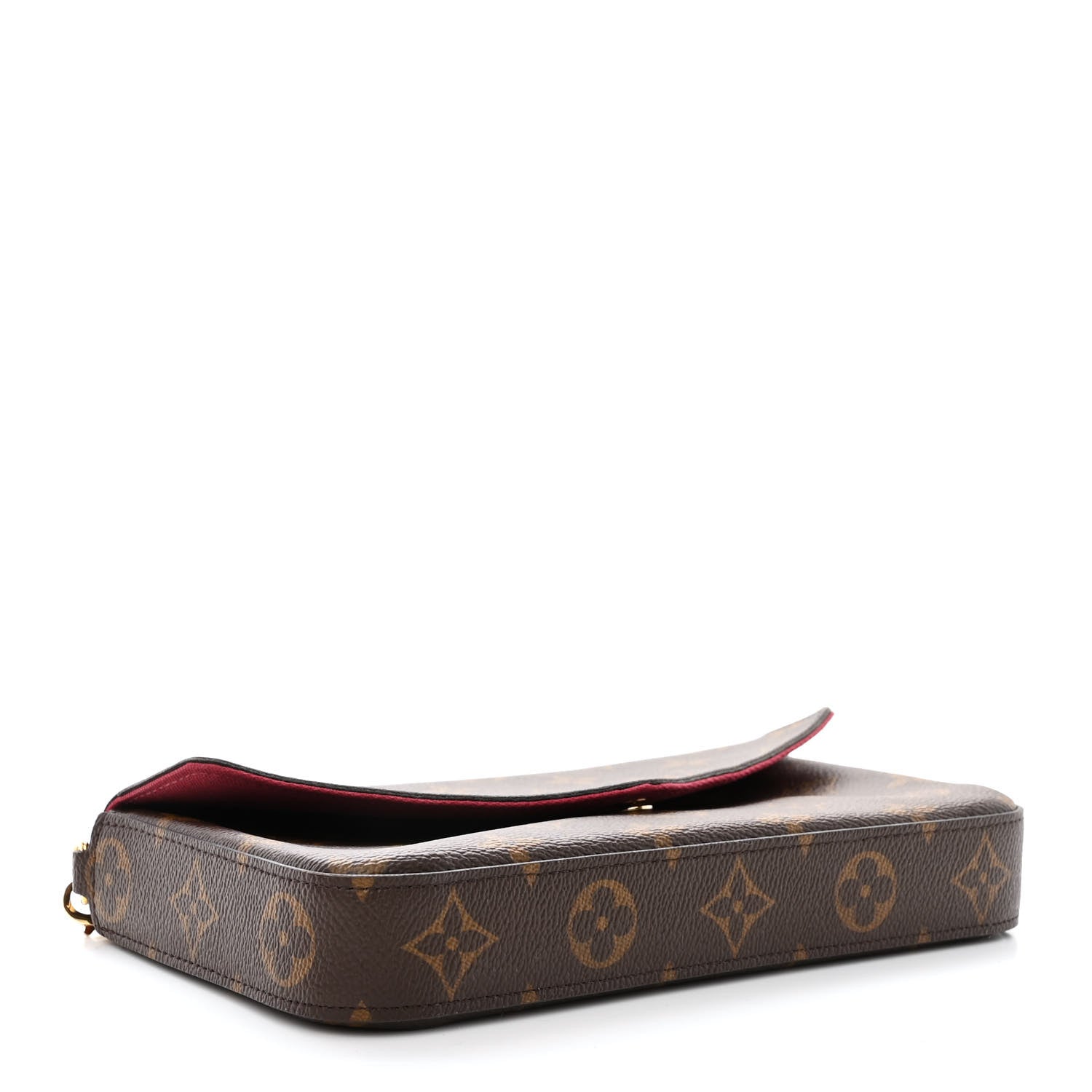 Louis Vuitton Monogram Pochette Felicie Chain Wallet Fuchsia 5 of 15