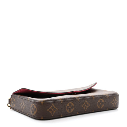 Louis Vuitton Monogram Pochette Felicie Chain Wallet Fuchsia 5 of 15