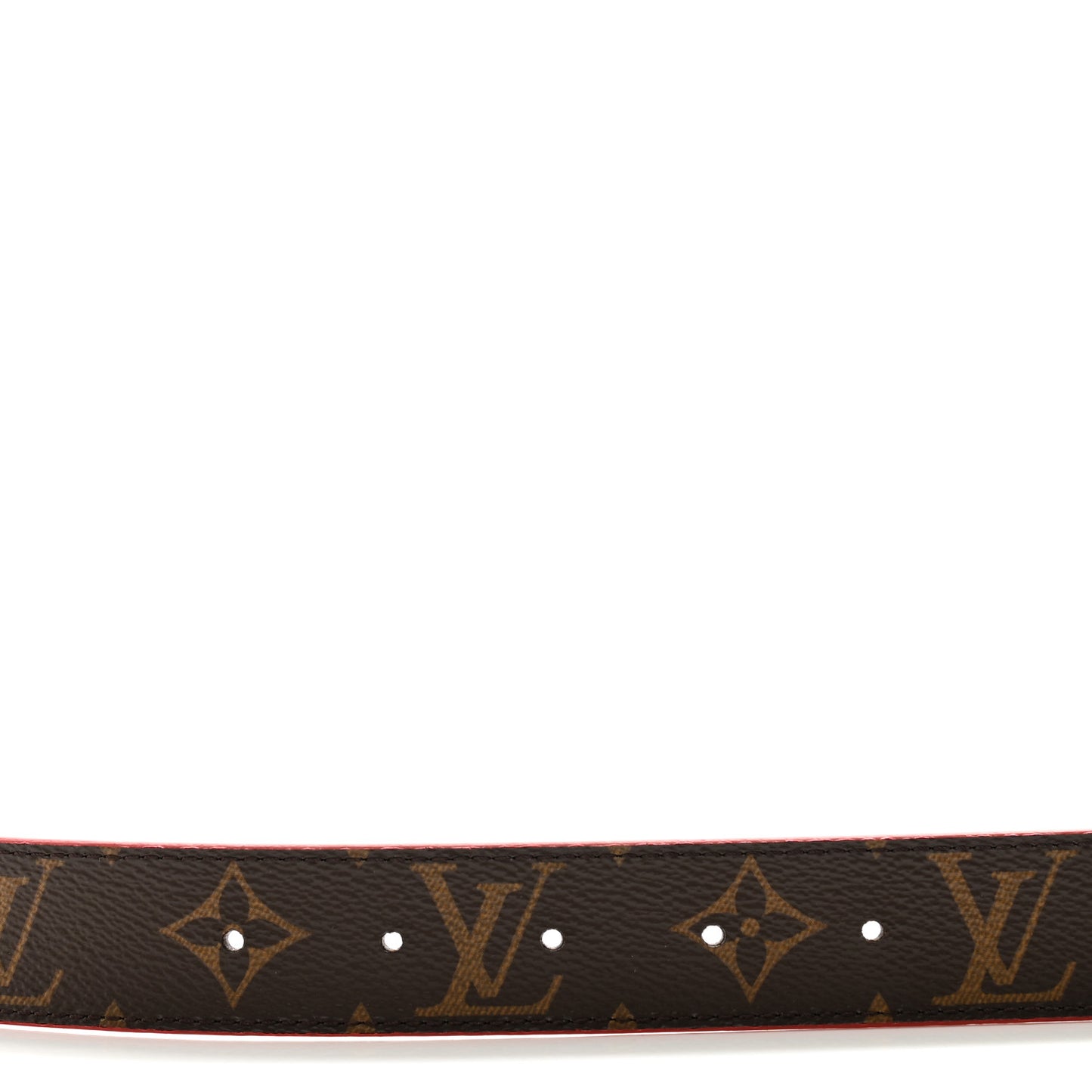 Monogram 30mm LV Initiales Reversible Belt 80 32 Red