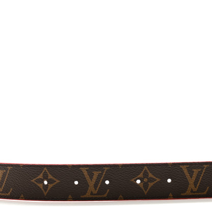 Louis Vuitton Monogram 30mm LV Initiales Reversible Belt 80 32 Red 4 of 11