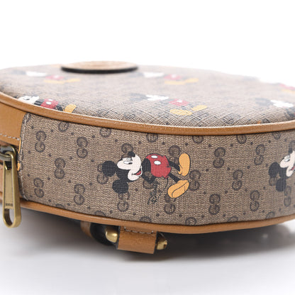 Gucci X DISNEY Mini Vintage GG Supreme Monogram Mickey Mouse Round Backpack Beige Vintage Sun Oil 8 of 11