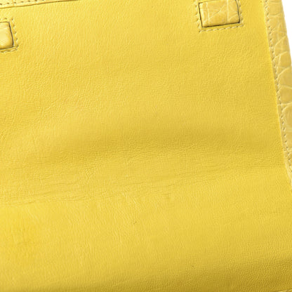 Nancy Gonzalez Crocodile Round Flap Top Crossbody Yellow 12 of 13