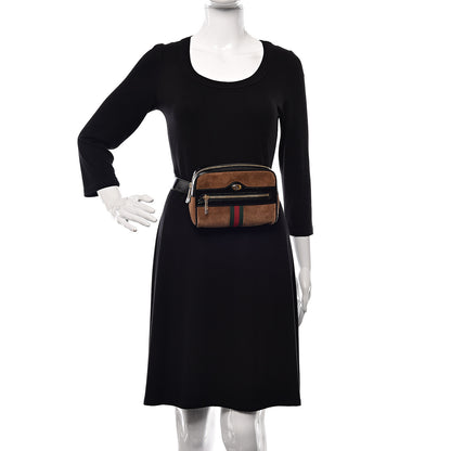 Gucci Suede Small Ophidia Belt Bag 85 34 Brown 2 of 9