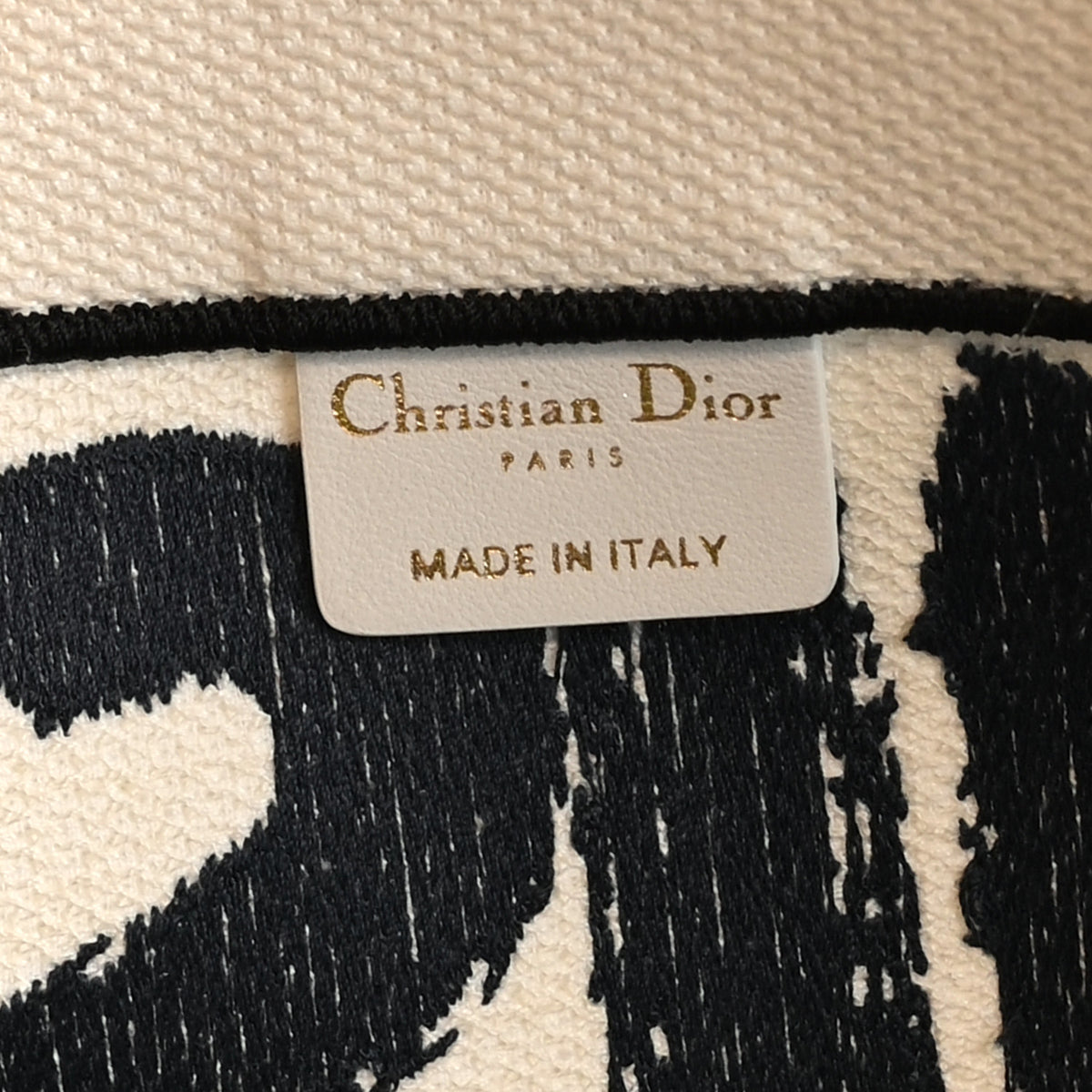 Canvas Embroidered Medium Miss Dior Graffiti Book Tote White Blue