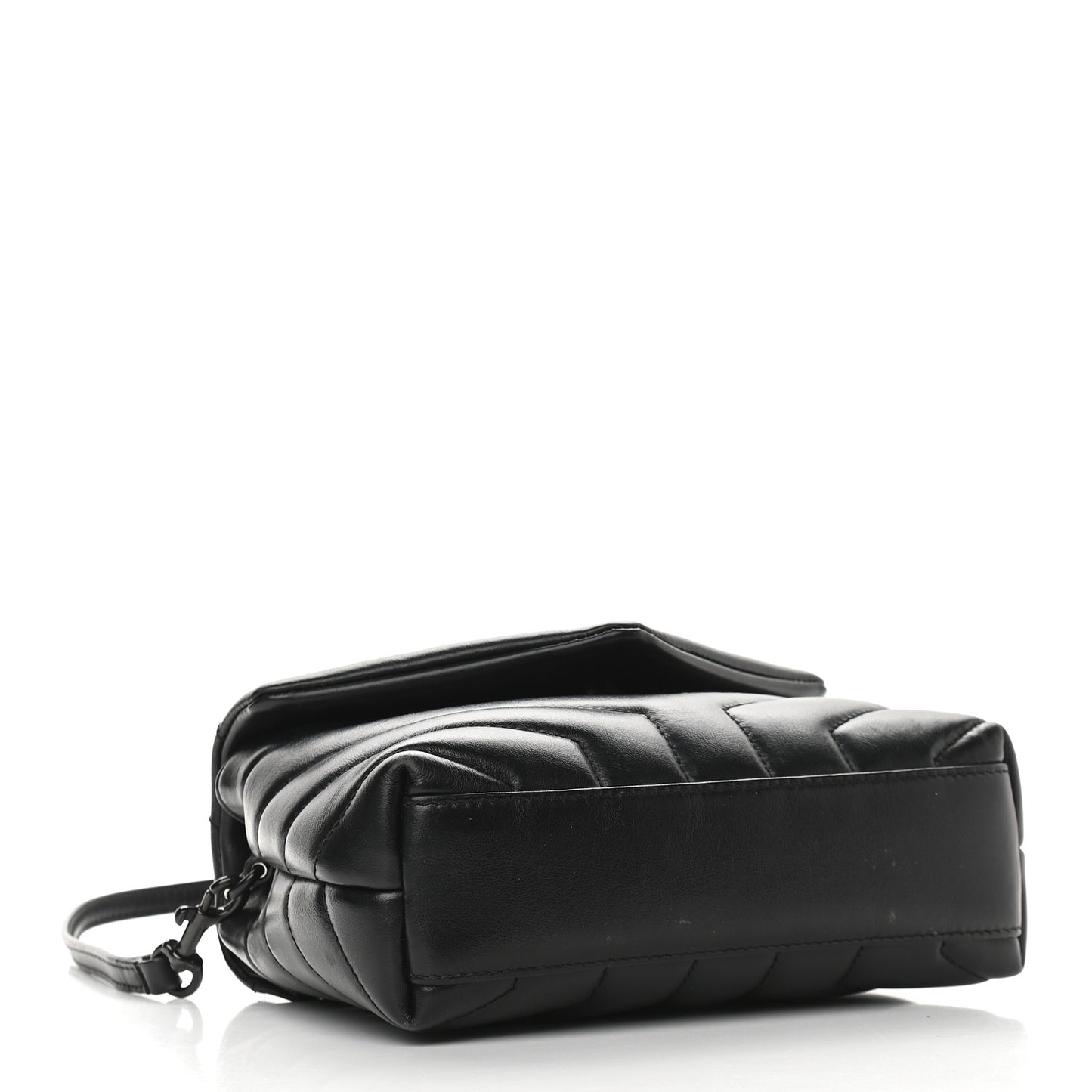 Calfskin Y Quilted Monogram Toy Loulou Crossbody Bag Black