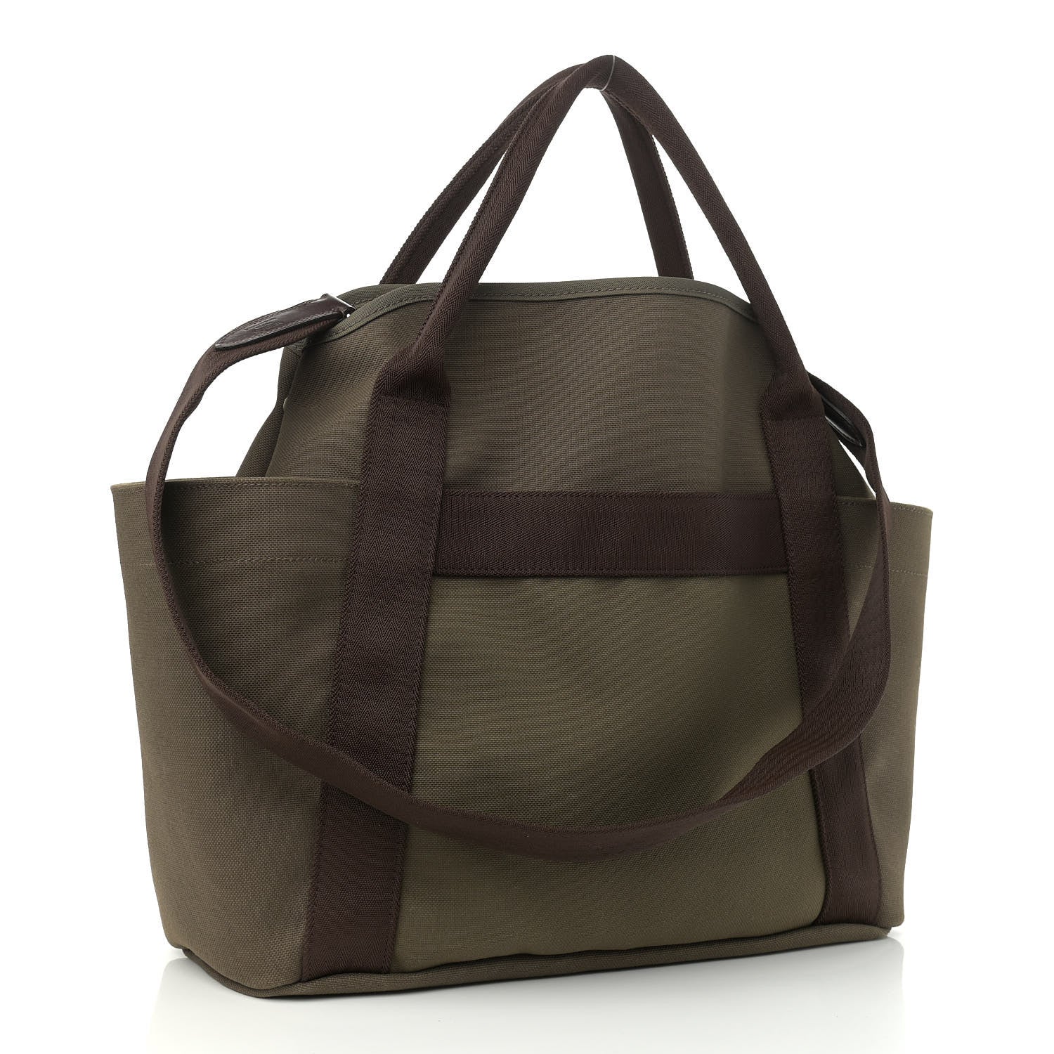 Hermes Toile Sac De Pansage Groom Kaki Feu 3 of 13