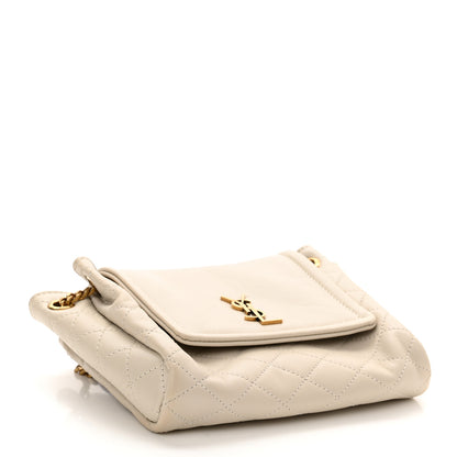 Saint Laurent Lambskin Quilted Monogram Mini Nolita Blanc Vintage 4 of 11