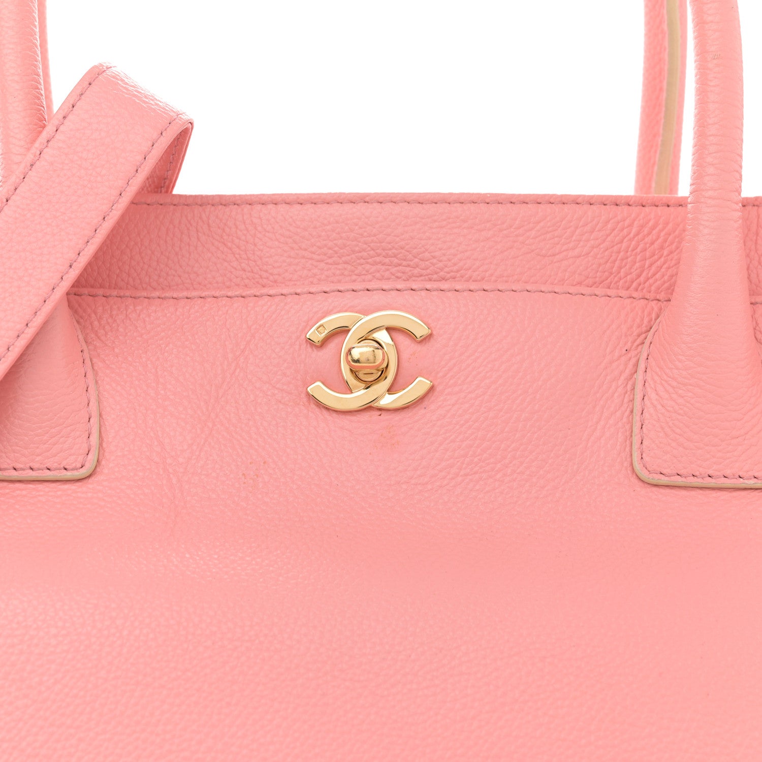Chanel Calfskin Cerf Executive Shopper Tote Pink 9 of 16