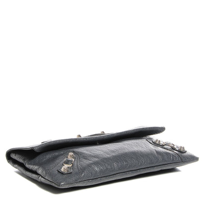 Balenciaga Agneau Giant 12 Silver Hardware Envelope Clutch Gris Tarmac 4 of 10