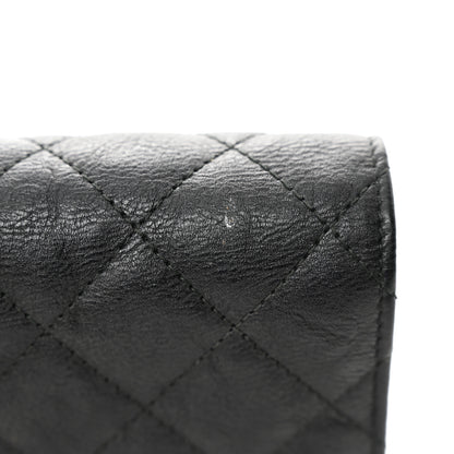 Chanel Crumpled Calfskin Quilted Wallet On Chain WOC So Black 14 of 17