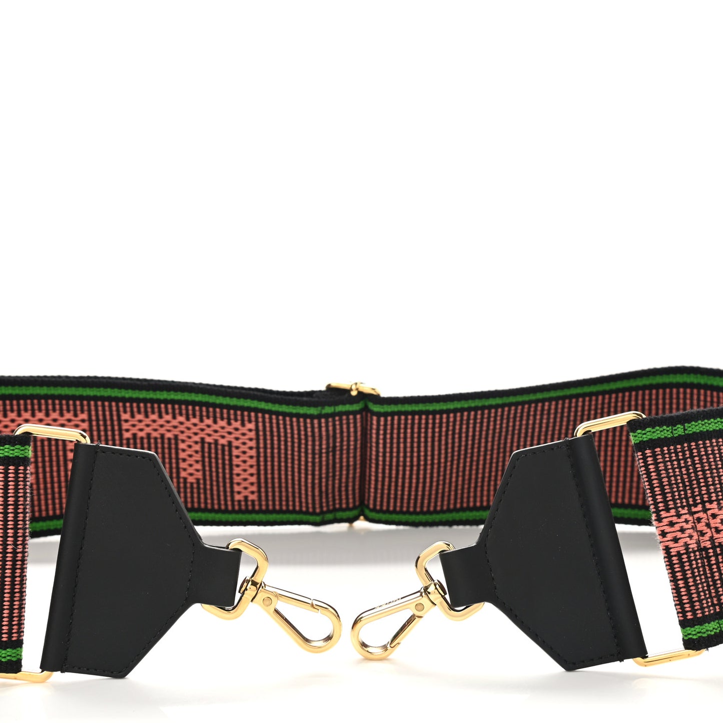 Cannete Ribbon Poly Vitello Century Logo Adjustable Strap You Coral Green