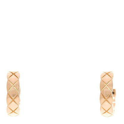 Chanel 18K Yellow Gold Coco Crush Mini Hoop Earrings 1 of 6