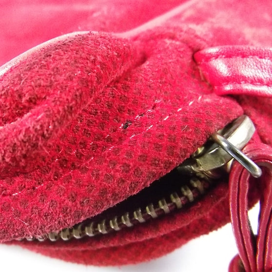 Vintage Suede Tassel Bag Red