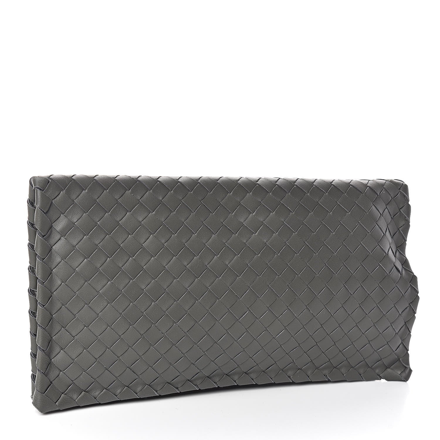 Bottega Veneta Nappa Intrecciato Turnlock Clutch Grey 3 of 8